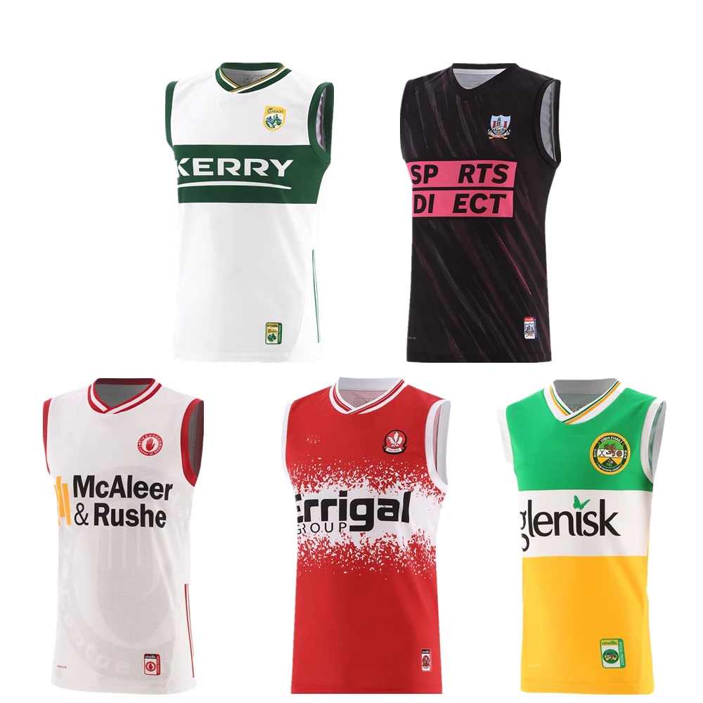 

gaa jersey vest 2024 Kerry Donegal Derry Dublin Down Tipperary Tyrone Offaly t-shirt singlet