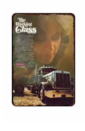 Peterbilt truck Class The Alternatives  Tin Sign  8x12 Disrtressed Art Image