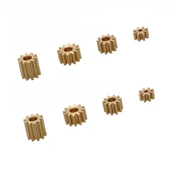 20PCS Modulus 0.4 Micro Mini Motor Shaft Gear 8T/10T/12T Hole Dia 1mm/2mm Brass Straight Spur Gears for DIY Transmission Pinion