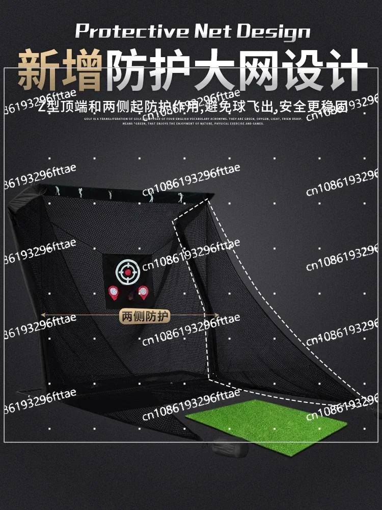 Golf Practice Net Outdoor Training Equipment Indoor Swing Cutter Strike Cage Ball and Frame