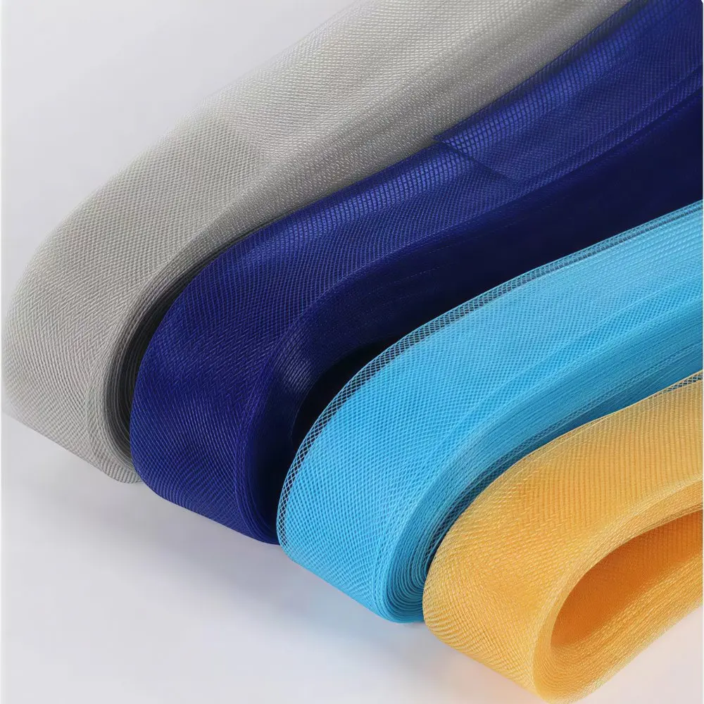 Flat Plain Veiling Polyester Horsehair Crinoline Mesh Braid Fray Resistant For Women DIY Fascinator Millinery Hat Craft Accessor