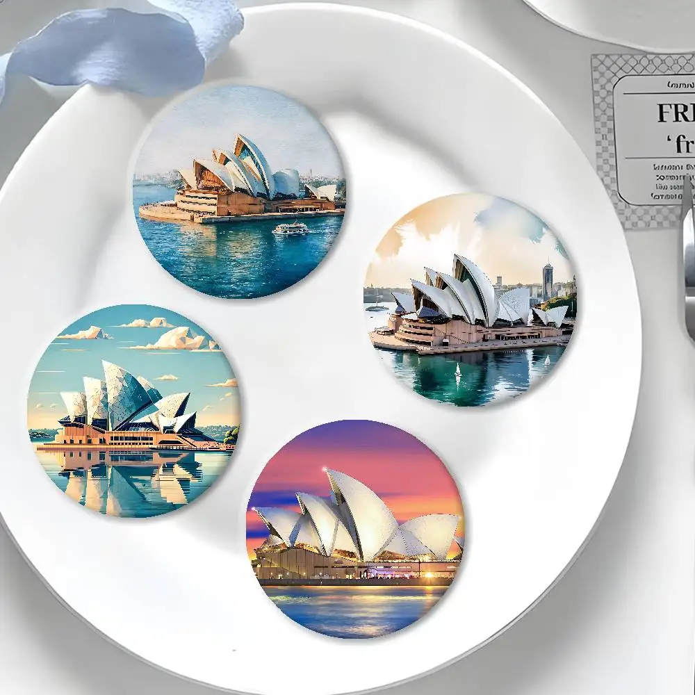 Sydney Opera House Badges Tinplate Soft Button Pin Brooch Metal Badge Custom Jewelry Accessories Hat Bag Lapel