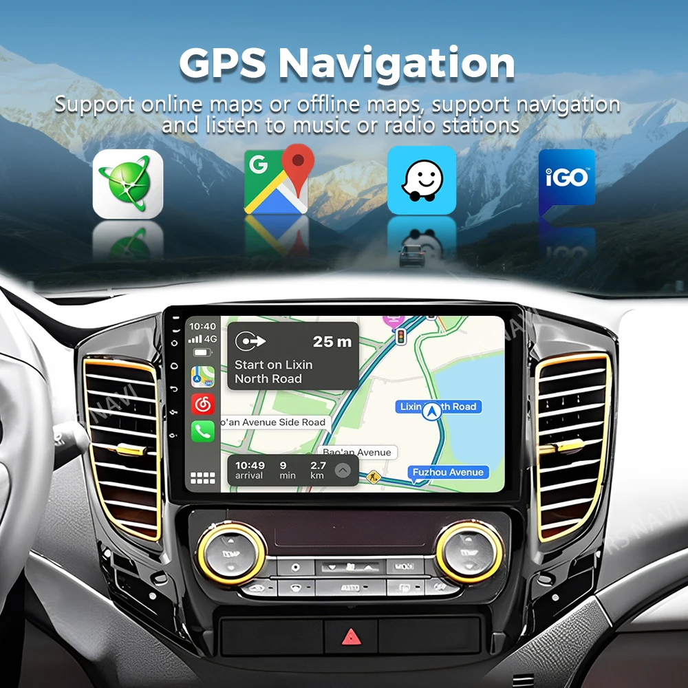 Android 14 Carplay For Mitsubishi Pajero Sport 3 L200 5 Triton 3 2015 2016 2017 2018 2019 Car Radio Multimedia Video Player GPS view 5