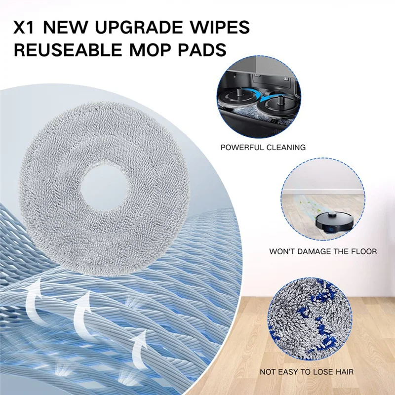 A17F-20 Pcs Cleaning Rag For Jonr P20 Pro Vacuum Cleaner Replacement Spare Kit Cleaner Parts Replacement Essential Vacuum Access