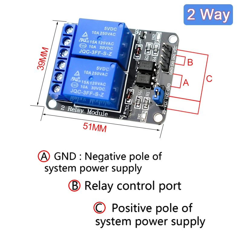 Produktbild von 8-Kanal Optokoppler-Relais Modul – 5V/12V/24V, High/Low-Trigger, 250V/10A, Für Arduino & IoT