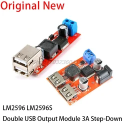 LM2596 LM2596S Dual USB Output 9V / 12V / 24V / 36V Car Charger Switch 5V DC-DC Power Supply Module 3A Buck Regulator Converter