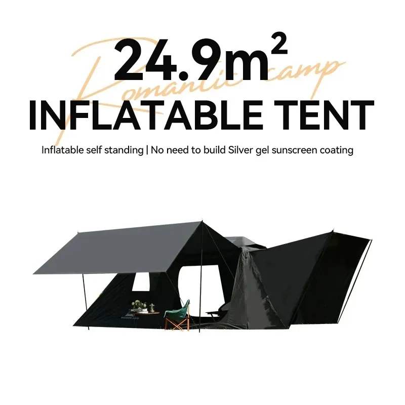 Airo Automatic Inflatable Cotton Roof Tent Quick Automatic Opening Portable Car Tail Tent Camping Self Driving Tour Rain Proof