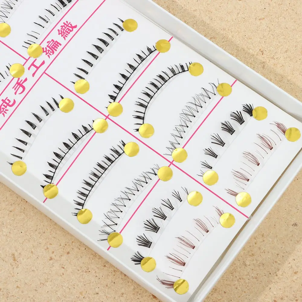 10 Pairs Hot Natural Different Bottom Eye Lashes False Eyelashes Handmade Lower