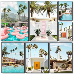 Nordic Modern Desert Architecture California Travel Photo Poster Palm Springs Canvas Print Painting Retro Wall Art Home Decor