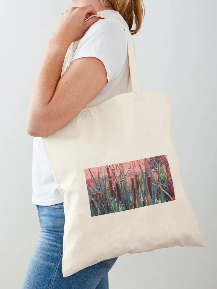 

Cattails Tote Bag large size bags canvas tote bag Women's bags female bag