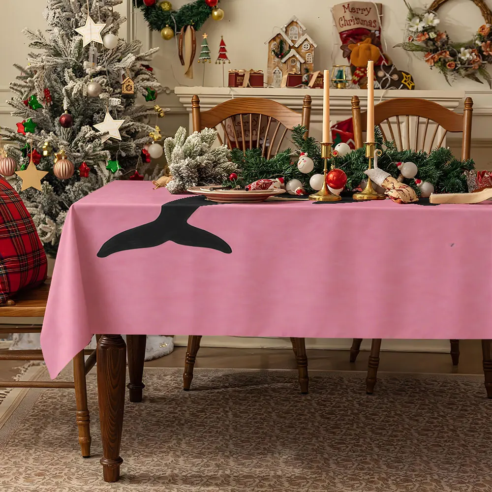 Pink Nebula Waterproof table cloth, splash-proof tablecloth, for party, Halloween, Christmas, dining, camping