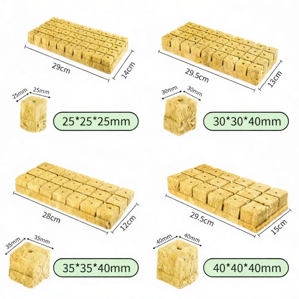 Soilless Rockwool Growing Plugs For Cenguan Indoor Plants Gardening Propagation Medium High Performance Nutrient Absorption Base