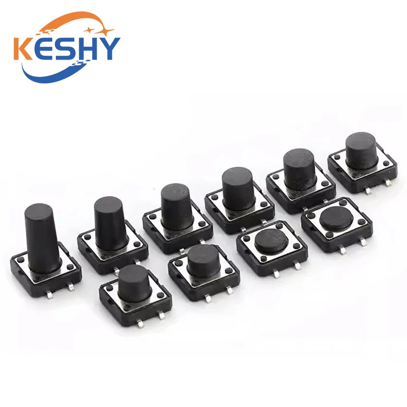 

10PCS PCB Tactile Tact Mini Push Button Switch SMD 4pin Micro switch 12x12x4.3/5/6/7/8/9 MM 12x12*4.3MM/5MM/6MM/7MM/8MM/9MM/10MM