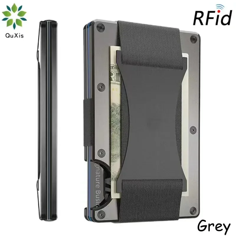 Cartera de fibra de carbono de gama alta, tarjetero de identificación cerrado RFID, tarjetero de crédito comercial, billetera minimalista de fibra de carbono de lujo