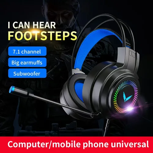 Auriculares para juegos G58, auriculares PUBG de 7,1 canales con cable para juegos, auriculares para ordenador portátil