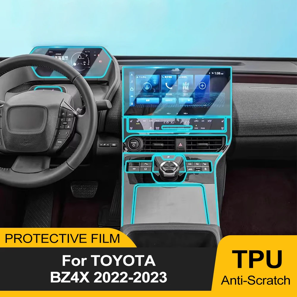 

Предварительно нарезанная защитная пленка PPF из ТПУ для дверей, центральной консоли, мультимедийной панели и навигации автомобиля Toyota BZ4X 2022-2023, устойчивая к царапинам
