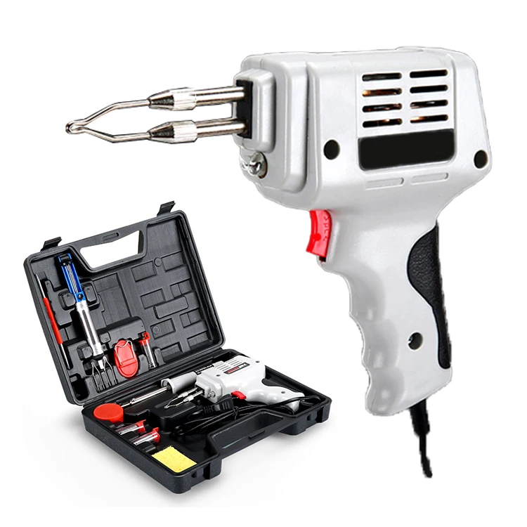 

100w Automatic Electric Soldering Iron Tin Gun Industrial High-power Tin Soldering Iron Kit With Work Light Quick Welding Gun