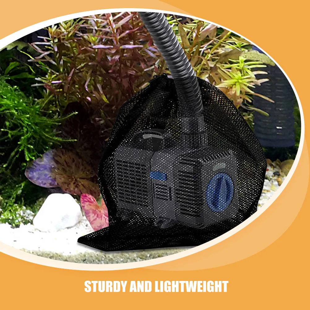 4Pcs Heavy Duty Polyester Mesh Pump Filter Bag Drawstring Pond Aquarium Water Pump Filter Bag for Effective Debris Clog - view 3