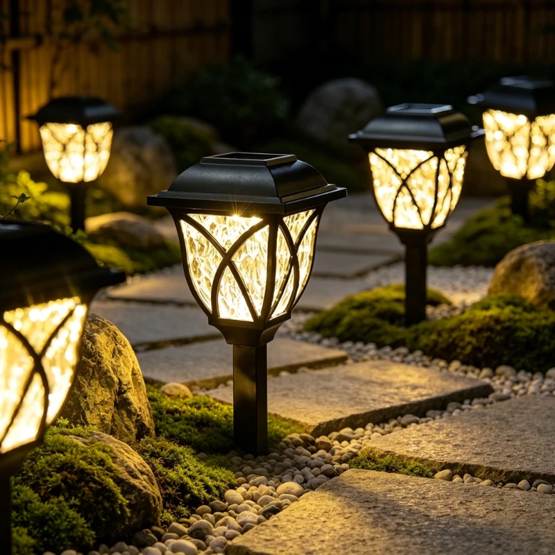 

Solar LED Lawn Stake Lights Outdoor Waterproof Warm White Landscape Lamp Garden Path Walkway Villa Yard Decor