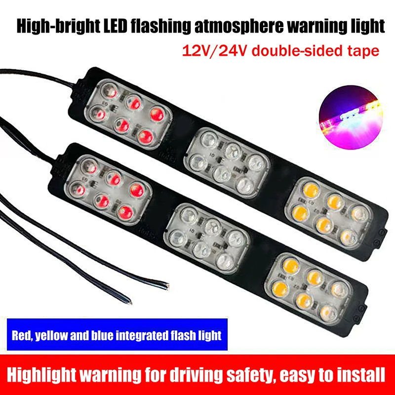 1 pçs caminhão led luz lateral piscando aviso lâmpada indicadora de emergência para van caminhão motocicleta captador offroad decoração acessórios