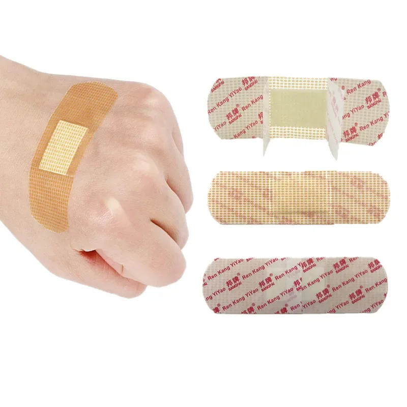 100pcs/set Elastic Band Aid Waterproof Skin Wound Dressing Patch Breathable Plasters for First Aid Woundplast Adhesive Bandages