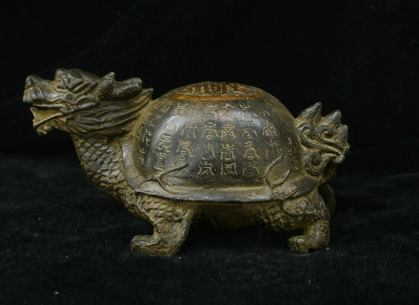 

Chinese Fengshui Bronze Copper Animal Dragon tortoise Turtle Statue Sculpture