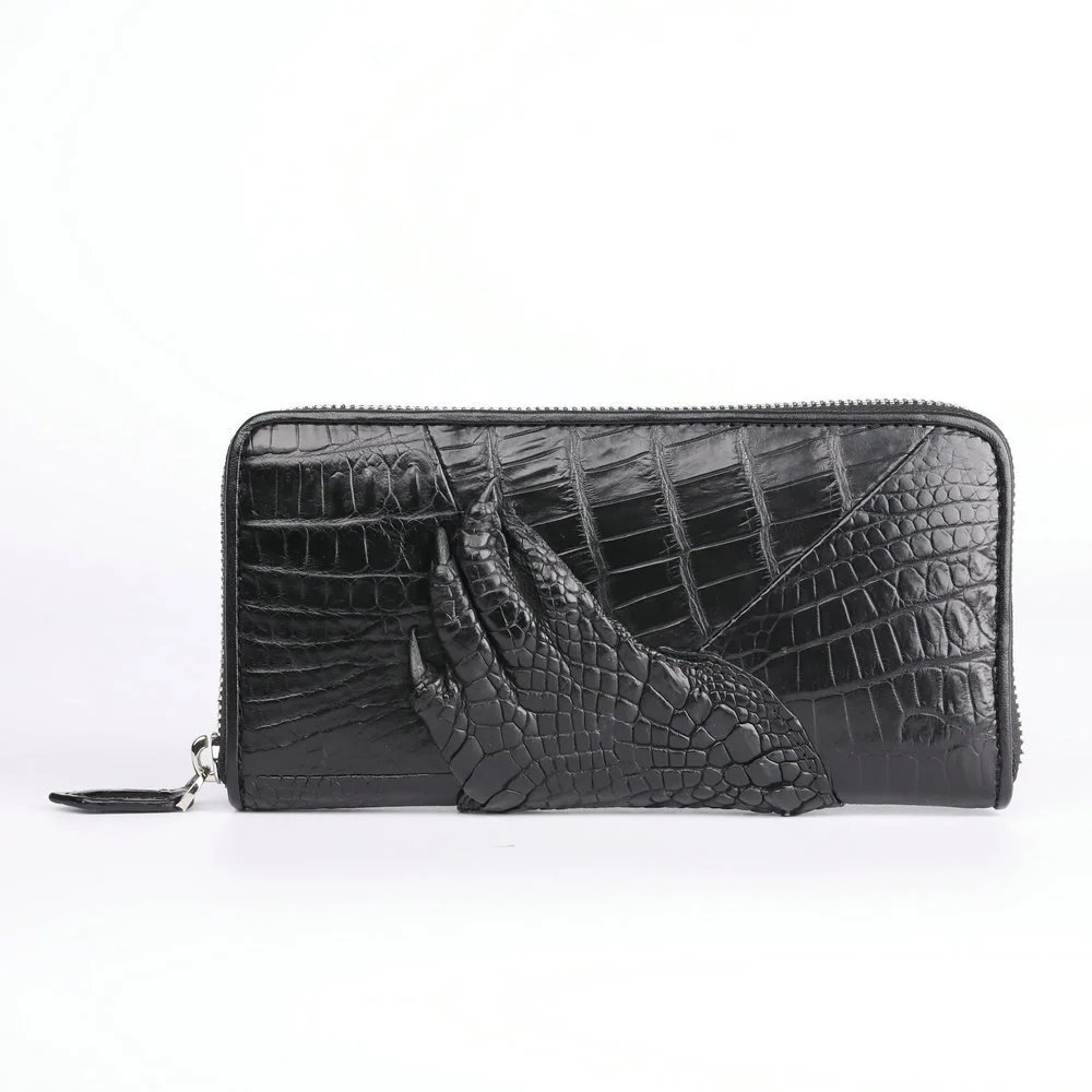 2022 New High Quality Crocodile Skin Claw Men\'s Clutch Wallet Business Real Leather Handbag For Man Large Capacity Clutch Bag 45