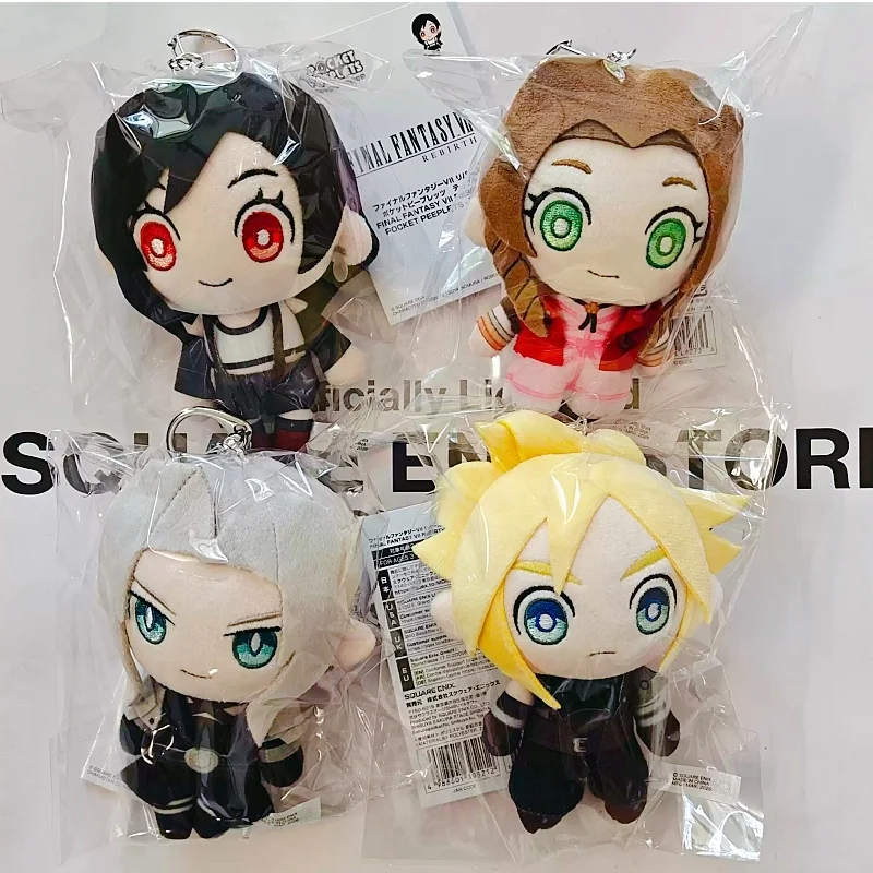 Genuine Square Enix Final Fantasy VII Rebirth Cloud Strife Pocket Peeplets Plush Keychain Soft Plush Pendant Collectible Gift