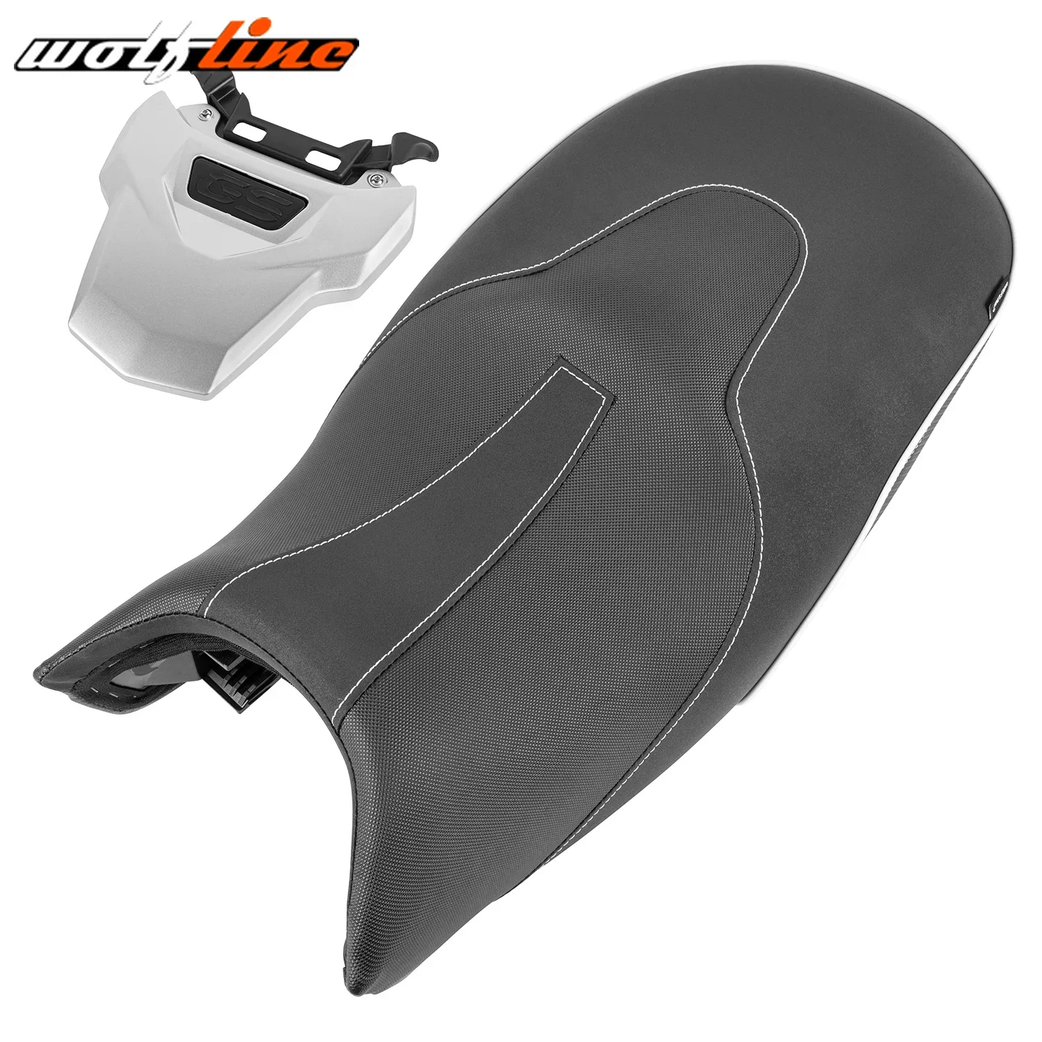 WOLFLINE Seat Cushion Pillion Pad 2-Up Saddle Cover for BMW R1200GS LC R 2013-2018 R1200GS ADV 2014-2017 R1250GS/ADV 2018-2024