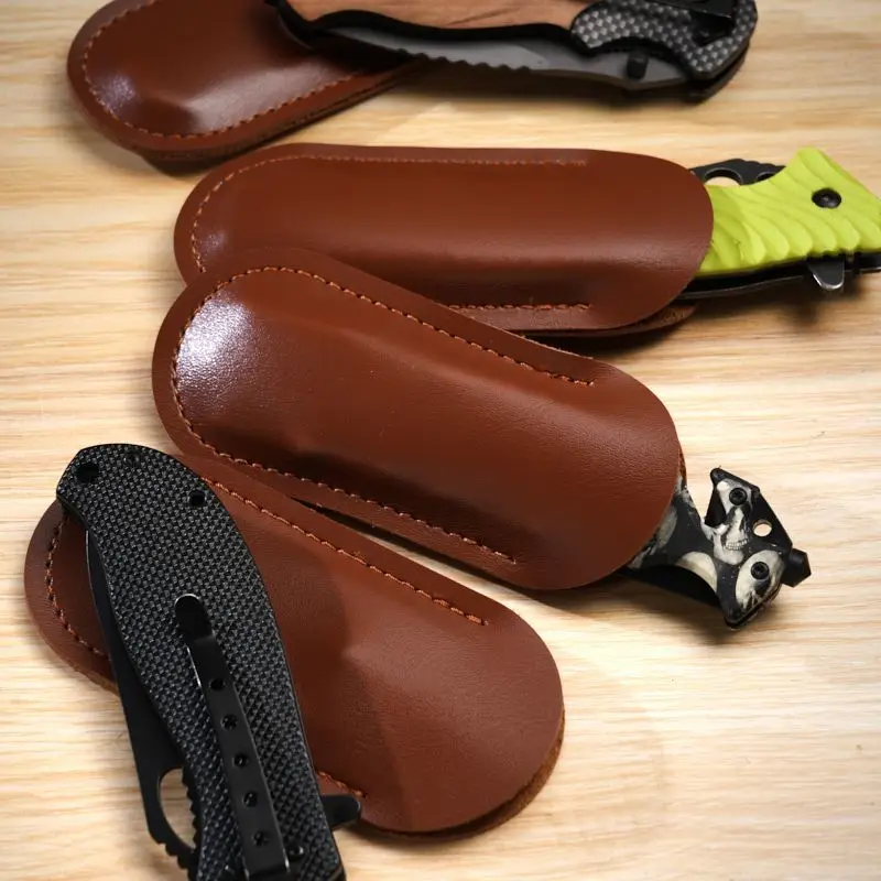 

Outdoor Portable Universal Folding Knife Scabbard Thickened Scissor Cover Swiss Knife Storage Cover Leather Case