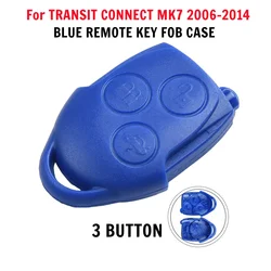 Blue 3-Button Car Key Shell Case For Ford For Transit Connect Mk7 2006-2014 Remote Key Fob Shell Protector Replace Accessories