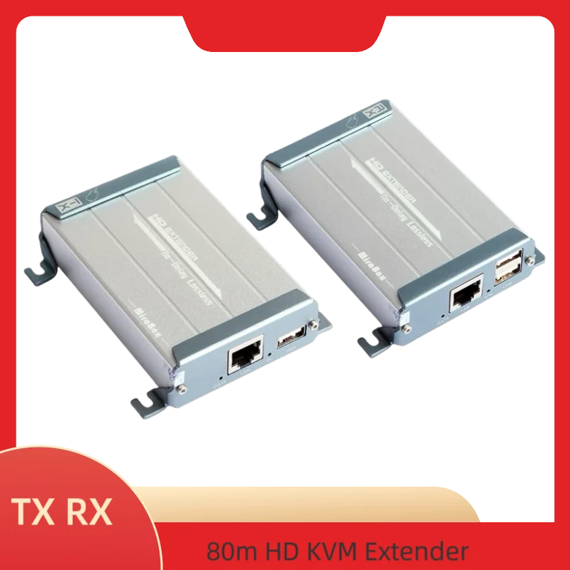 

KVM HDMI Extender 80m 262ft Lossless and No Time Latency HDMI Extender Over IP with Audio Extractor