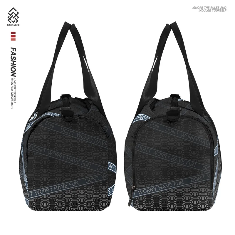 Bolsa de viaje de gran capacidad para hombre, bolsa de gimnasio con estampado Devil Deal, bolsa deportiva de baloncesto, bolsa de lona de hombro para hombre, mochila de viaje