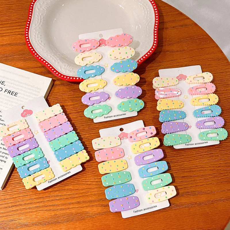 

Dopamine Polka Cloud Hair Clip Sweet Girl Heart Bangs Clip Side Clip Cute Versatile Student Hair Accessory Headwear