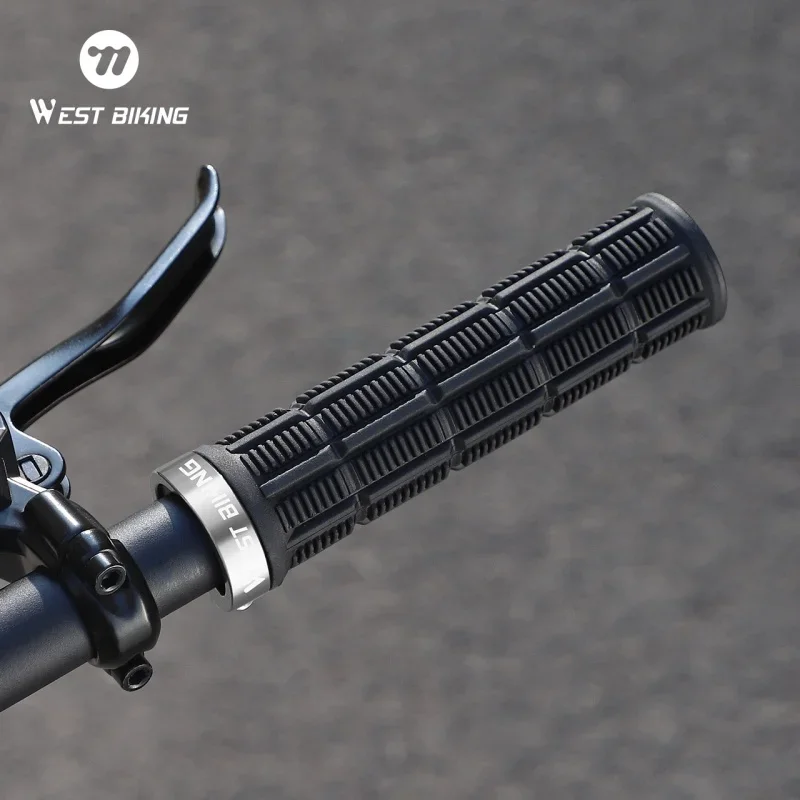 

Велосипедная ручка WEST BIKING, ручки для горного велосипеда, мягкая односторонняя заглушка на руль с замком, резиновые нескользящие велосипедные ручки