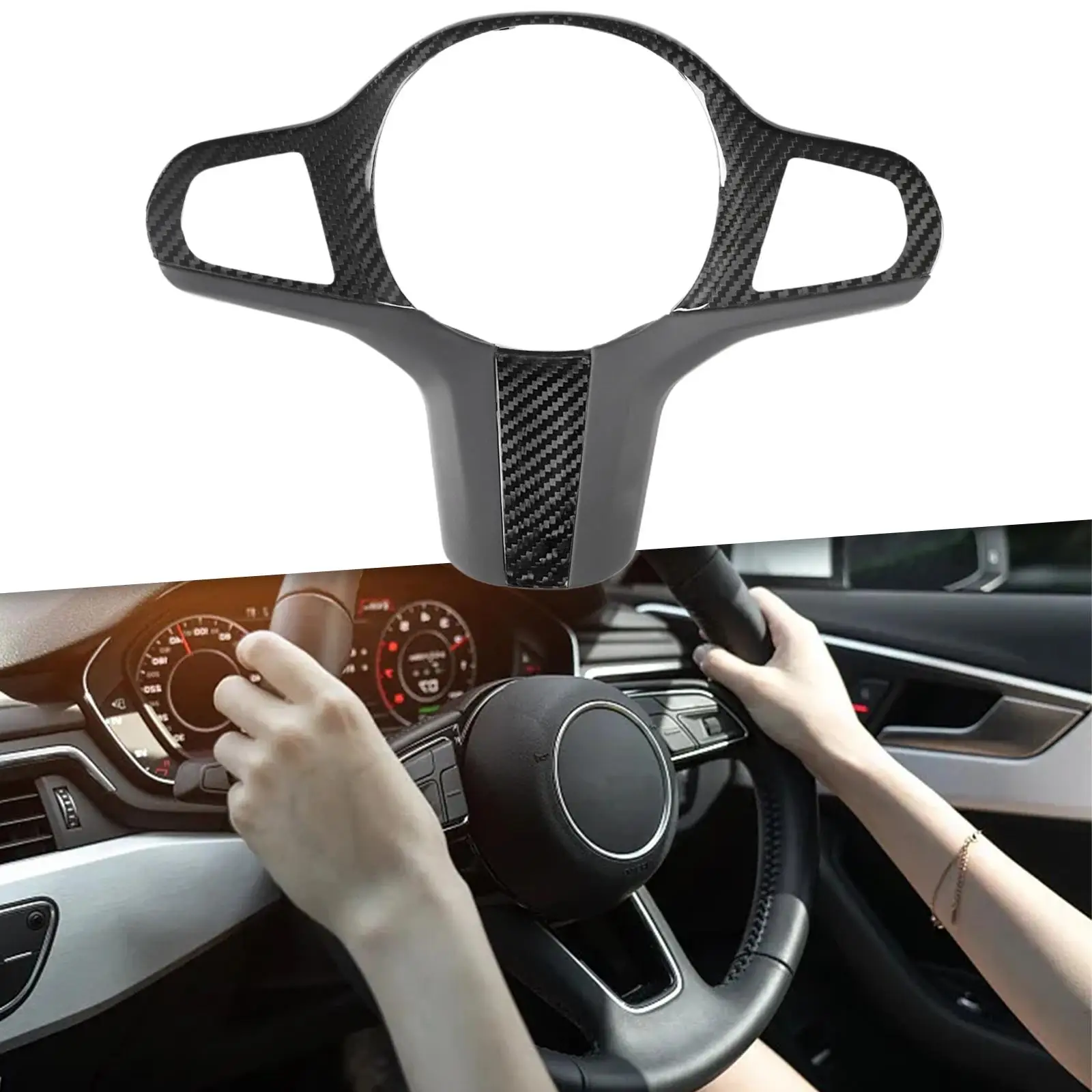 

Car Steering Wheel Frame Cover Trim Decoration Automotive Accessories Replace