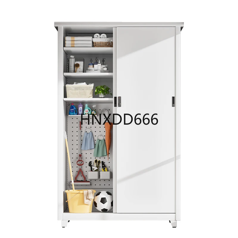 

New Balcony Waterproof Horizontal Metal Terrace Storage Cabinet Steel Balcony Storage Cabinet Household Metal Tool Cabinet