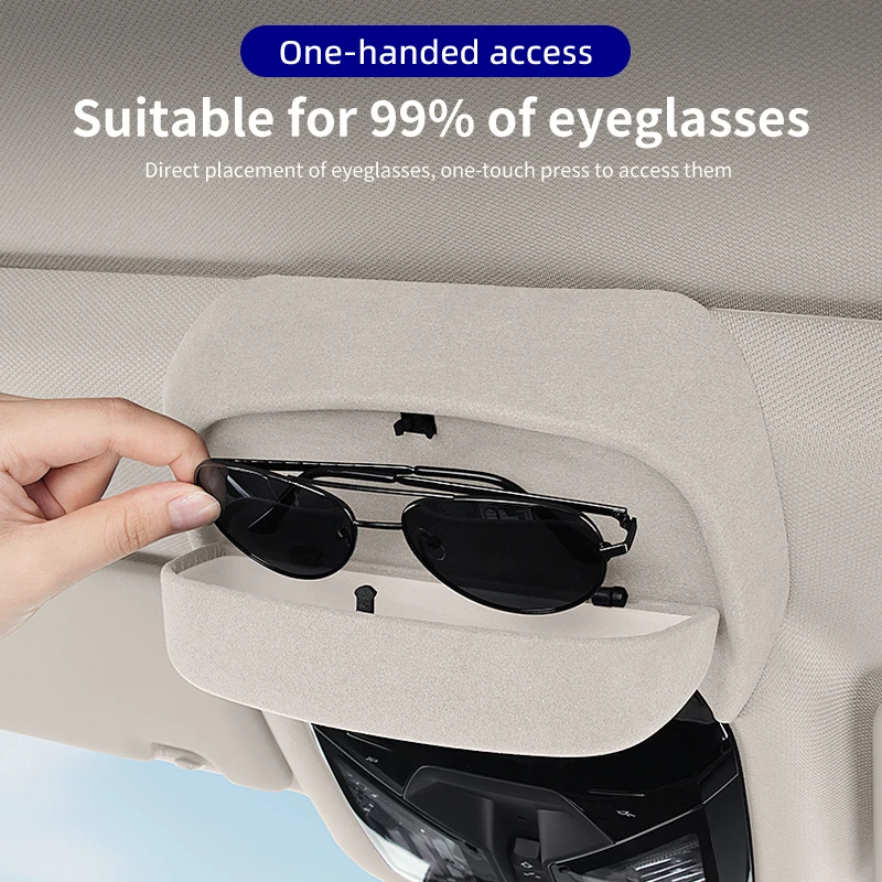 Car Sunglasses Holder For BMW 5 Series G60 X3 G01 X4 G02 iX3 Suede Glasses Case Auto Sunglasses Storage Box Interior Accessories