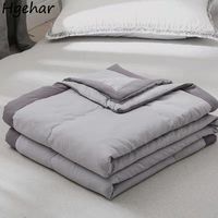 Plain Duvets Spring Summer Soft Comforter Quilt Skin-friendly Washable Dorm Twin Double Size Lightweight Bedding Bedroom Quilted