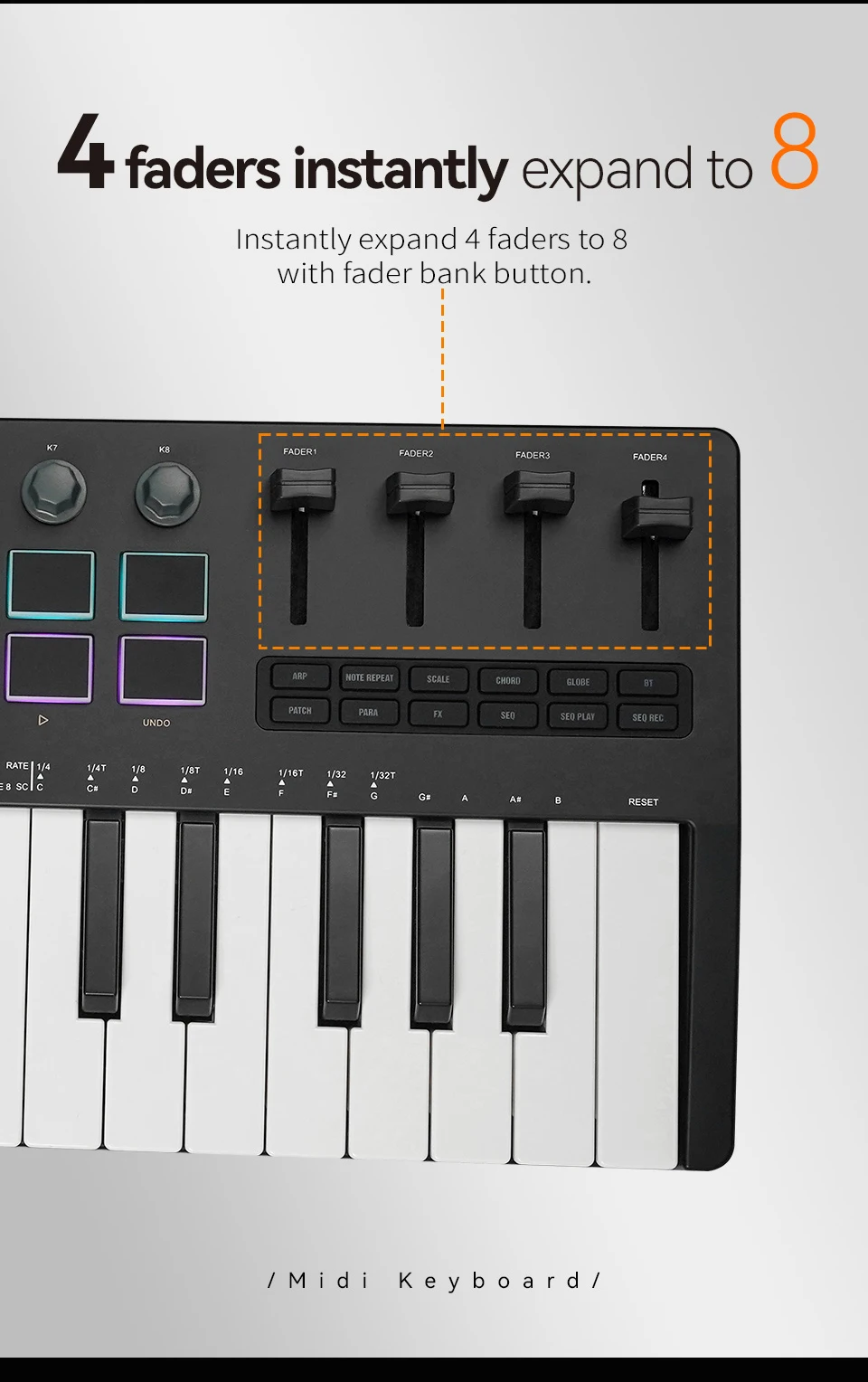 Available in Five Colors: Black and White, Pink, Black, White, and Red. M-VAVE SMK37PRO Professional MIDI Keyboard—37-Key Wireless Bluetooth Music Composition and Production Synthesizer