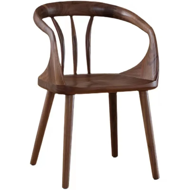 

North American black walnut dining chair, modern simple ash wood home solid wood back chair