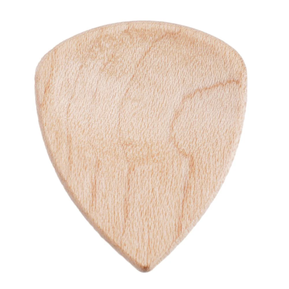 Handcrafted Wood Guitar Pick with Heart Shape Design for Acoustic Instruments in Sandalwood and Rosewood Finish