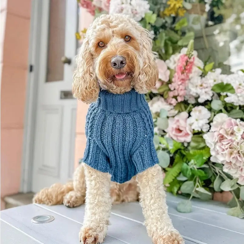 

Зимнее вязание крючком с узором, легкий свитер, кардиганы, одежда для кошек, пальто, теплая одежда для домашних животных для маленьких собак