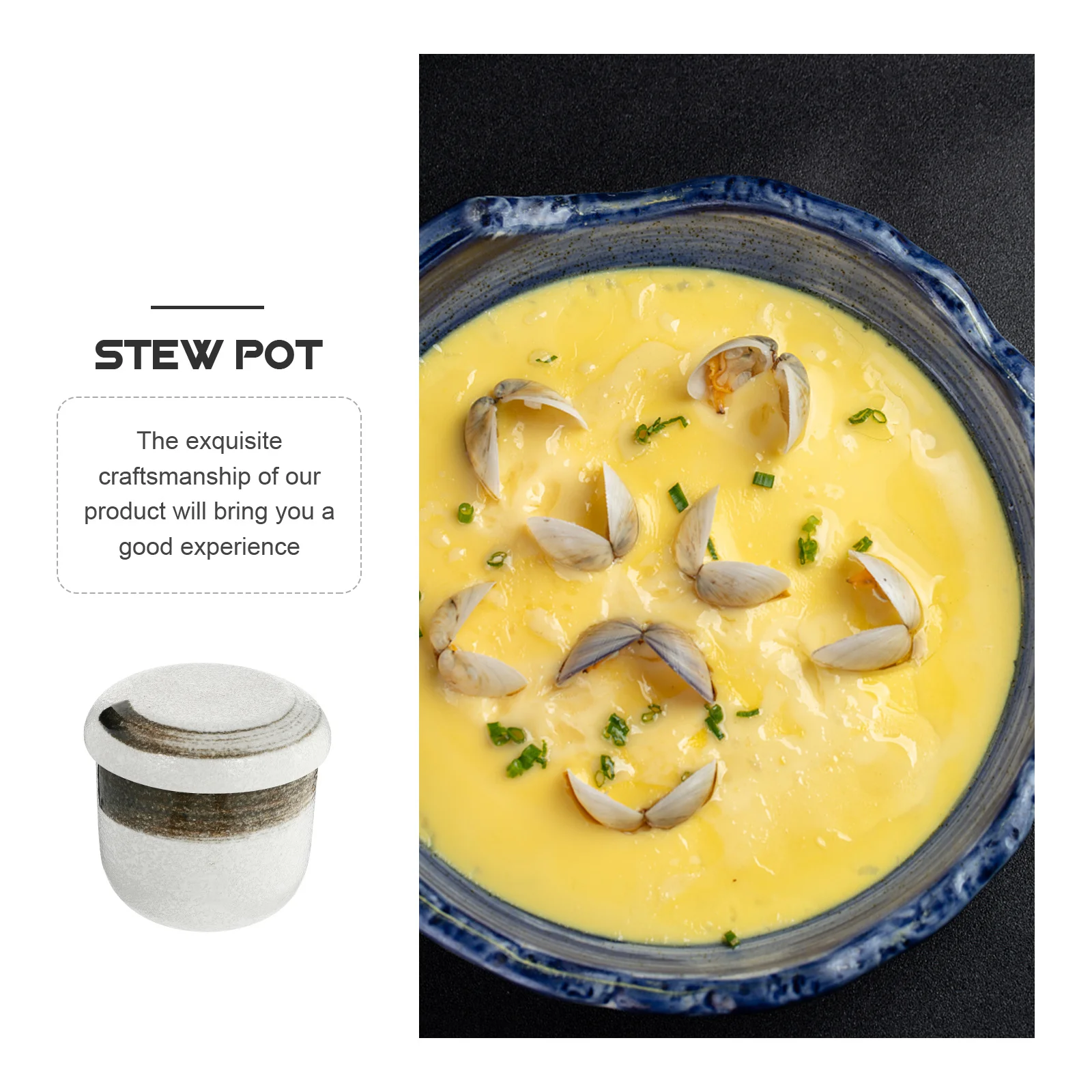 

Eggs Steam Bowl Steaming Cup Pot for Soup Kitchen Small Ceramic Stew White Ramekins