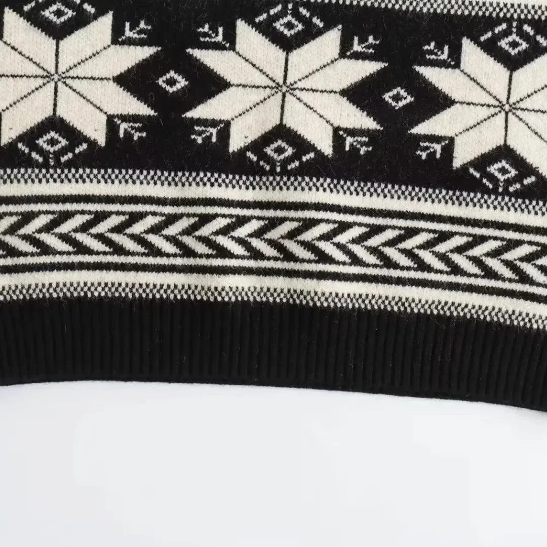 Loose Fit Faionable Sweater Turn-down Collar Versatile Sle Autumn New Arrival Women's Knitted Long Sve Polyester Fiber