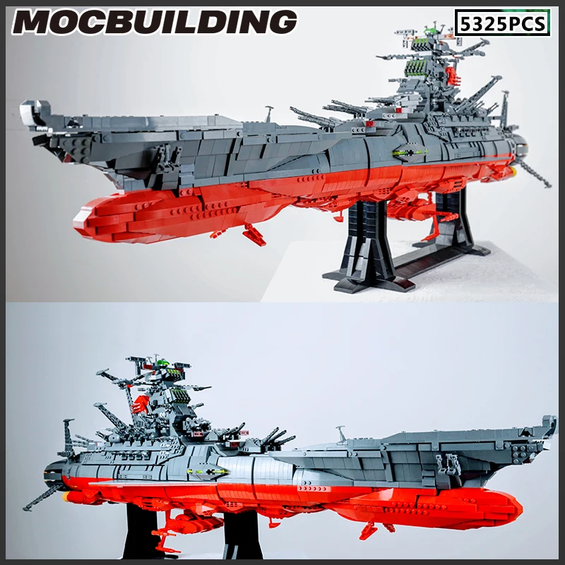 Space Battleship Yamato Model MOC Building Blocks Star Frigate DIY Bricks Creative Assembly Toys Christmas Gift Birthday