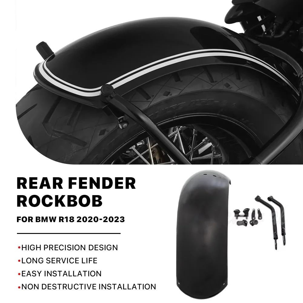 RockBob style metal rear fender for BMW R18 R 18 2020 2021 2022 2023 Motorcycle Mudguard Splash Guard