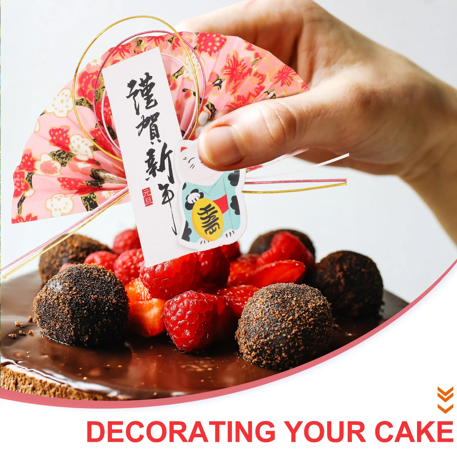 

4 Pcs Flower Stick Decoration Cake Topper Vase Dessert Craft Paper Arrangement Floral Japanese Style Cocktail Picks Cupcake