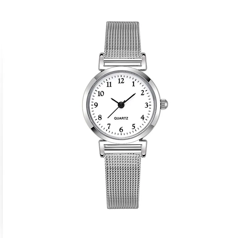 Watch for Women Small Wrist Round Face Casual Quartz Wristwatches Bracelet Watches Metal Mesh Stainless Steel Dress Watch Clock