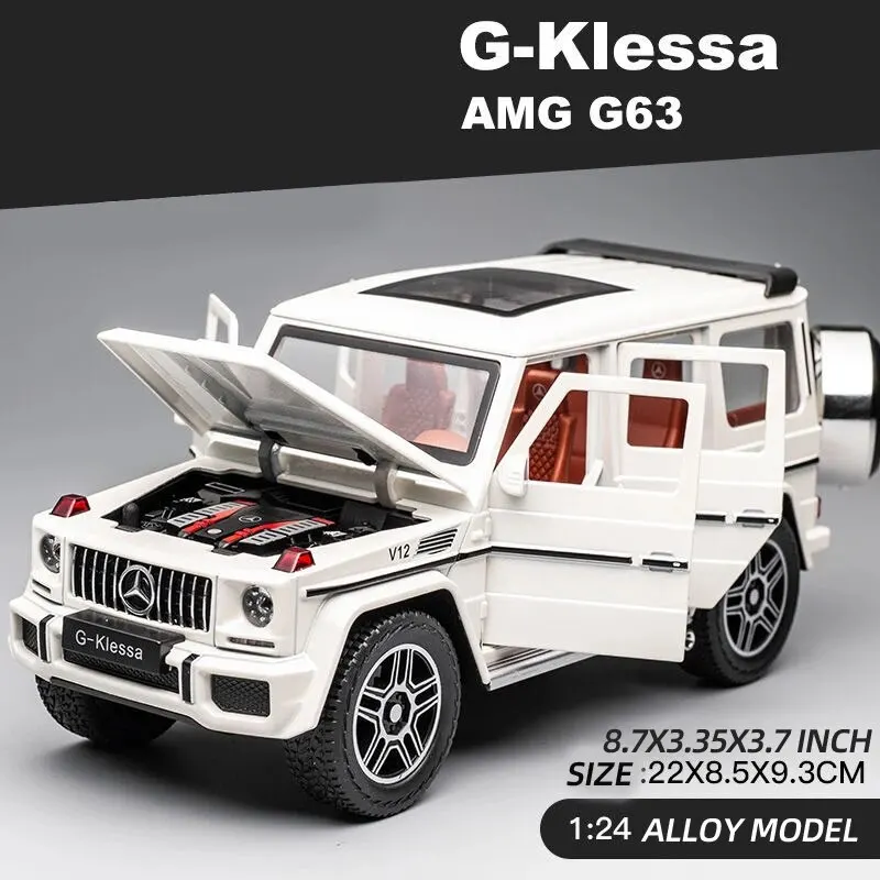 1:24 Model Car AMG Models Zinc Alloy Pull Back Toys Cars Vehicles With Sound and Light AMG Collection For Kids Boys Girls Gifts